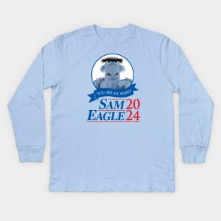 Vote Sam Eagle 2024 Kids Long Sleeve T-Shirt